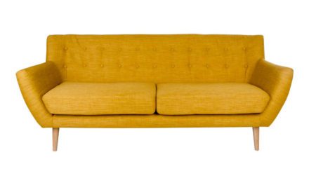 HOUSE NORDIC Monte 3 personers sofa i karrygult stof