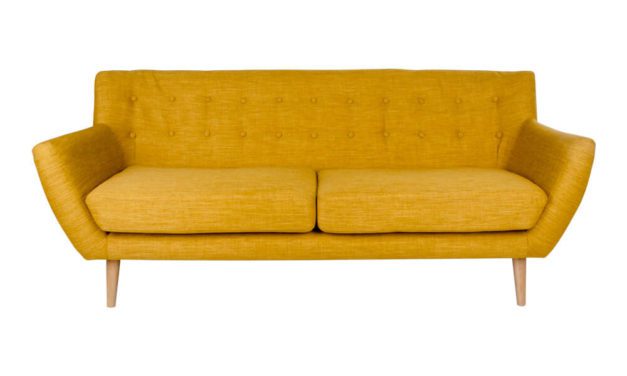 HOUSE NORDIC Monte 3 personers sofa i karrygult stof