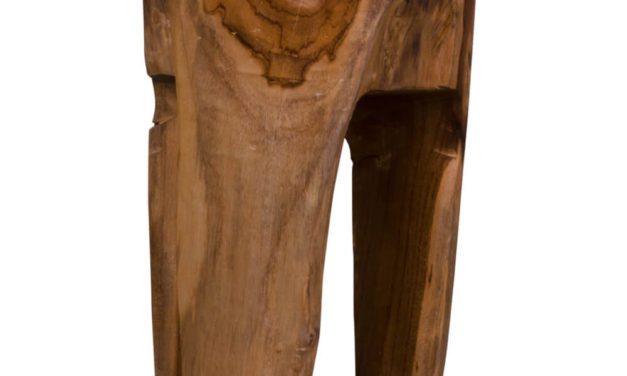 HOUSE NORDIC Rose Teak taburet i teaktræ med 3 ben