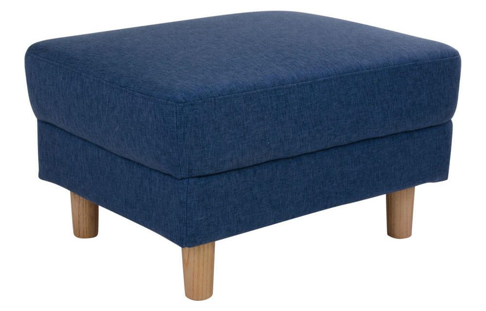 HOUSE NORDIC Artena puf i blåt stof