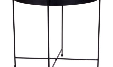 HOUSE NORDIC Venezia hjørnebord – sort stål med glas