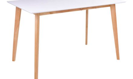 HOUSE NORDIC Vojens spisebord i hvid og natur