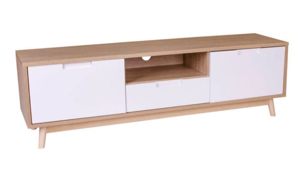 HOUSE NORDIC Copenhagen TV-bænk i hvid og natur