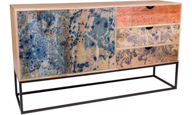 HOUSE NORDIC Sikar skænk – Skænk med mangotræ og marmor look