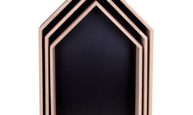 HOUSE NORDIC Verona hylder – 3 hylder i naturtræ og sort