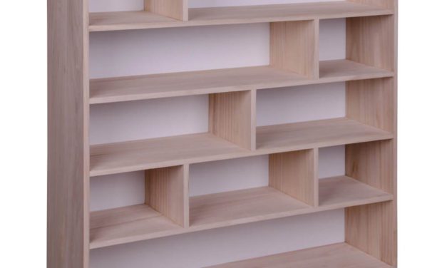 HOUSE NORDIC Pisa hylde i naturtræ og hvid