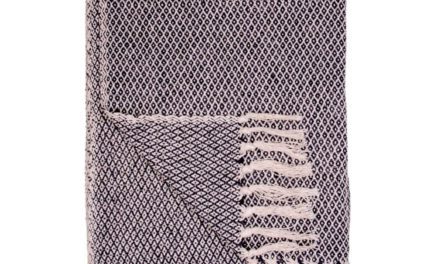 HOUSE NORDIC Cort plaid i gråt og hvidt bomuld design B