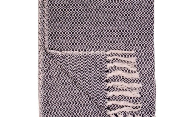 HOUSE NORDIC Cort plaid i gråt og hvidt bomuld design B