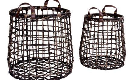 HOUSE NORDIC Roma kurve – 2 runde kurve i mørkegrå majs blade