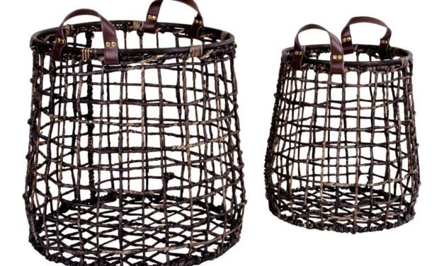 HOUSE NORDIC Roma kurve – 2 runde kurve i mørkegrå majs blade