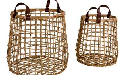 HOUSE NORDIC Roma kurve – 2 runde kurve i naturfarvede majs blade