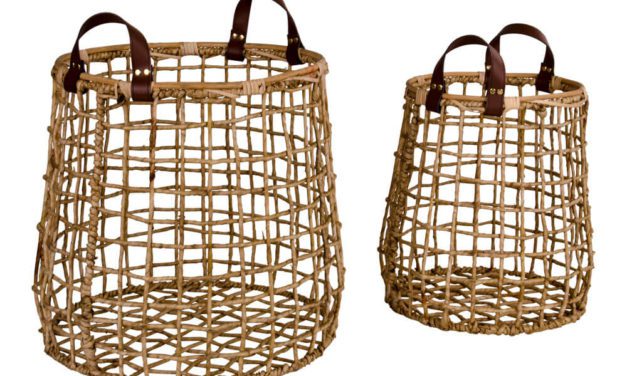 HOUSE NORDIC Roma kurve – 2 runde kurve i naturfarvede majs blade