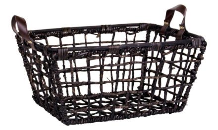 HOUSE NORDIC Roma kurv – Regular kurv i mørkegrå majs blade