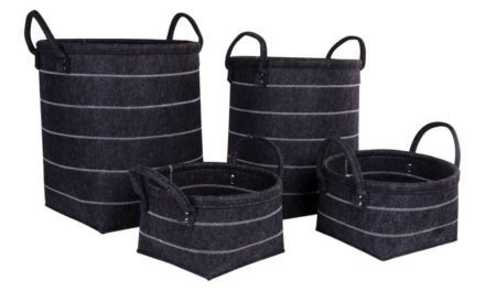 HOUSE NORDIC Sora kurve – Filtkurv i grå sæt af 4 stk.