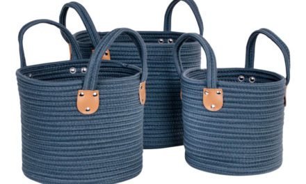 HOUSE NORDIC Gela kurve – 3 runde kurve i mørkegrøn bomuldsreb