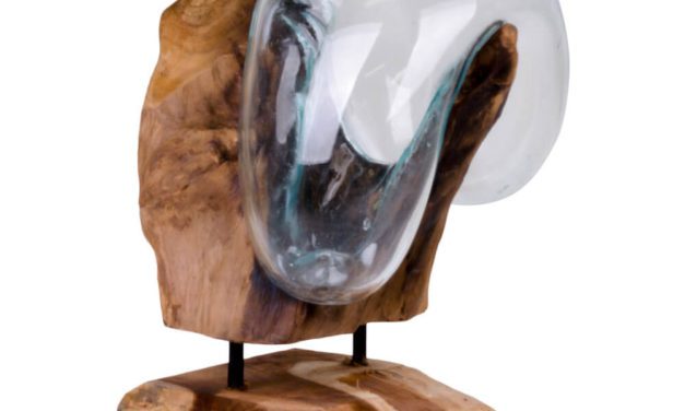 HOUSE NORDIC San Marino Vanddråbe – Vanddråbe i glas med træfod