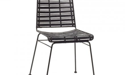 HÜBSCH spisebordsstol, sort rattan