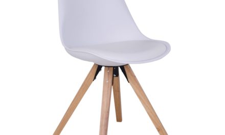 HOUSE NORDIC Bergen spisebordsstol i hvid med natur træben