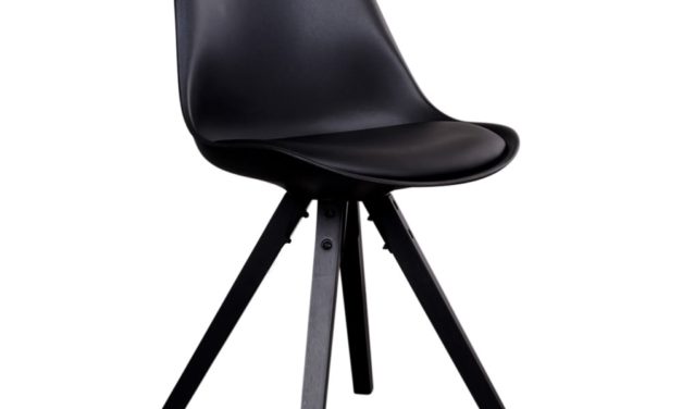 HOUSE NORDIC Bergen spisebordsstol i sort med sorte træben