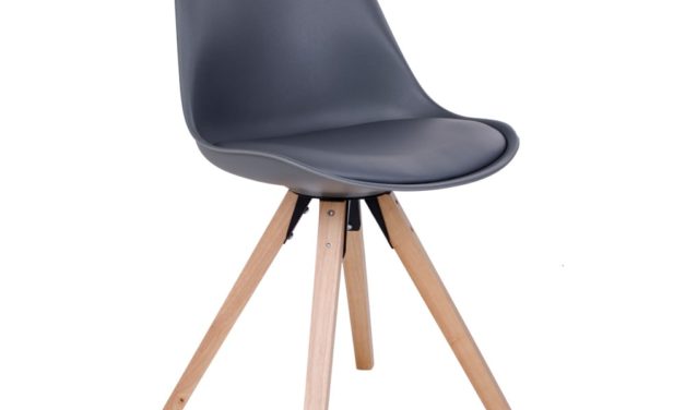 HOUSE NORDIC Bergen spisebordsstol i grå med natur træben