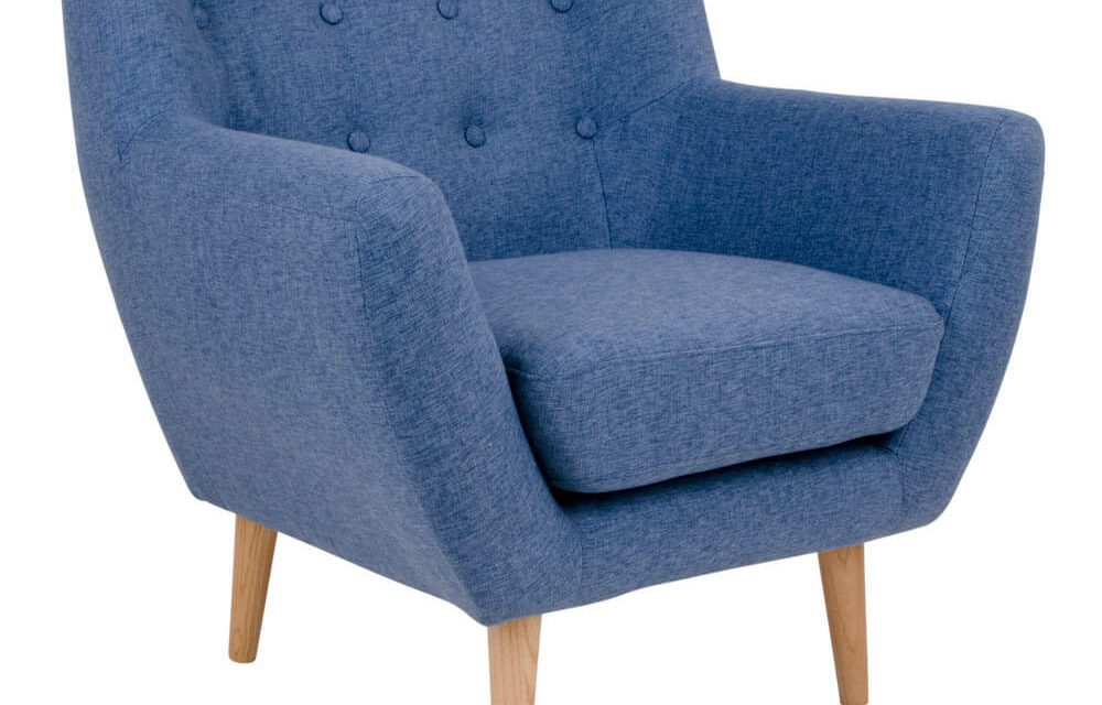 Blåt Stof Monte lænestol fra House Nordic til din bolig