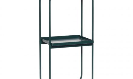 HÜBSCH lille konsolbrod m. hylde, mat grønt metal