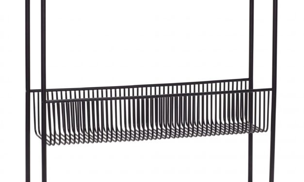 H&Uuml;BSCH konsolbord m. hylde, sort metal