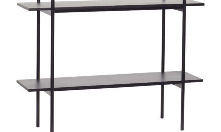 HÜBSCH reol med 2 hylder, sort