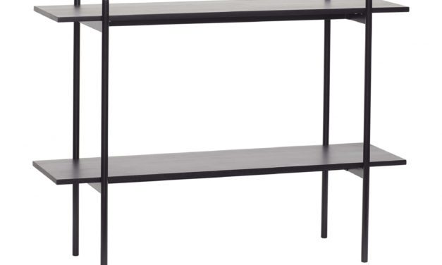 H&Uuml;BSCH reol med 2 hylder, sort