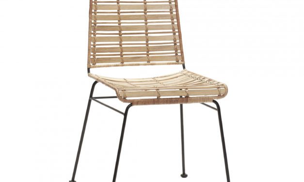 H&Uuml;BSCH spisebordsstol, naturligt rattan