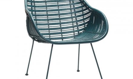 HÜBSCH spisebordsstol m. armlæn, grøn rattan