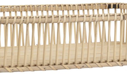 Aflang bakke af bambus