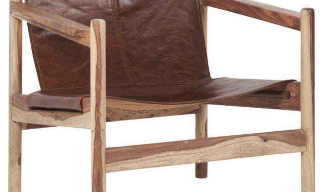 IB LAURSEN Lænestol – bøffellæder og sheesham træ