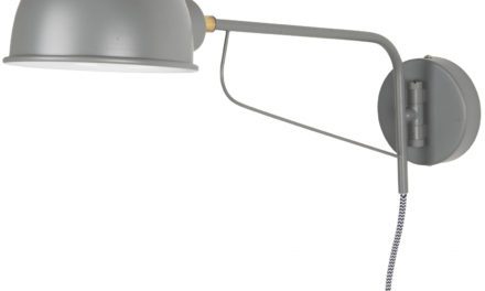 IB LAURSEN væglampe med rund skærm, grå