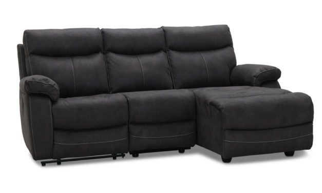 Indiana recliner Biograf sofa med chaiselong højre, grå stof