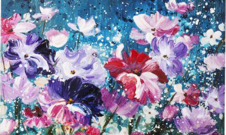 KARE DESIGN Oliemaleri, Flower Garden 100 x 100 cm