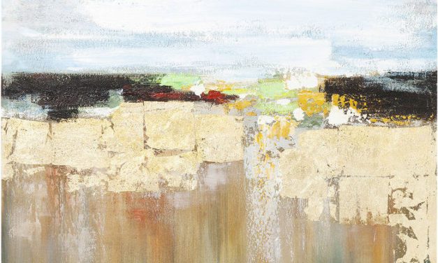 KARE DESIGN Oliemaleri, Abstract Landscape 120 x 120 cm