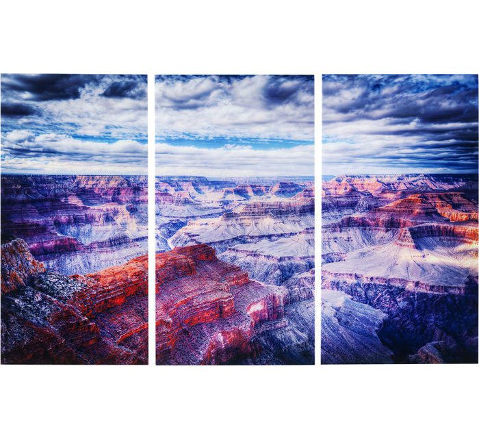 KARE DESIGN Billede, Glass Triptychon Grand Canyon 160 x 240 cm (3/