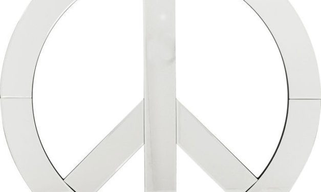 KARE DESIGN Vægdekoration, Spejl Peace Stor