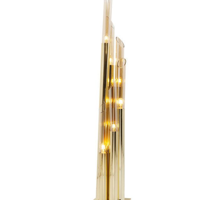KARE DESIGN Gulvlampe Pipe Guld LED 175 cm