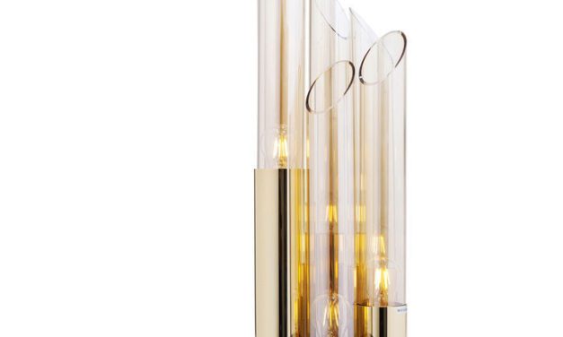 KARE DESIGN Bordlampe, Pipe Guld LED 80 cm
