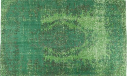 KARE DESIGN Gulvtæppe Kelim Ornament Grøn 240 x 170 cm