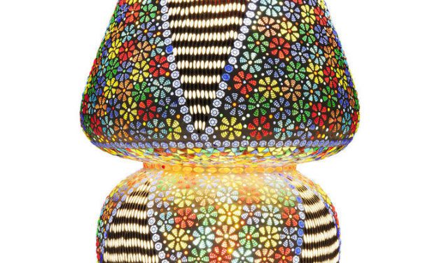 KARE DESIGN Bordlampe, Mosaic Flowers Colore 60 cm