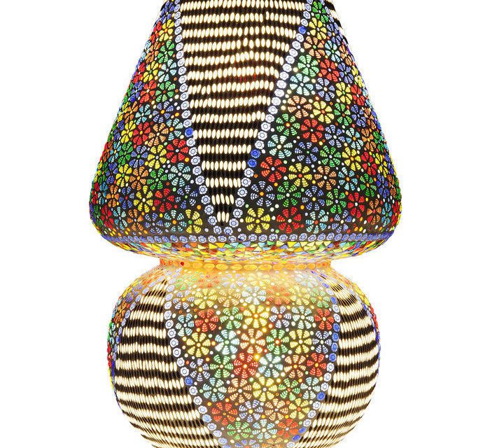 KARE DESIGN Bordlampe, Mosaic Flowers Colore 60 cm