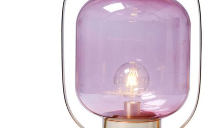 KARE DESIGN Bordlampe Jupiter Pink-Messing