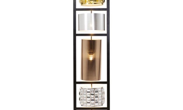 KARE DESIGN Gulvlampe Parecchi Glamour Sort Lille 186 cm