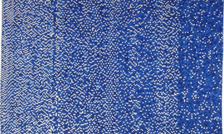 KARE DESIGN Gulvtæppe Pixel Blå 300 x 200 cm