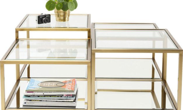 KARE DESIGN Sofabord Luigi Guld (4/Sæt)