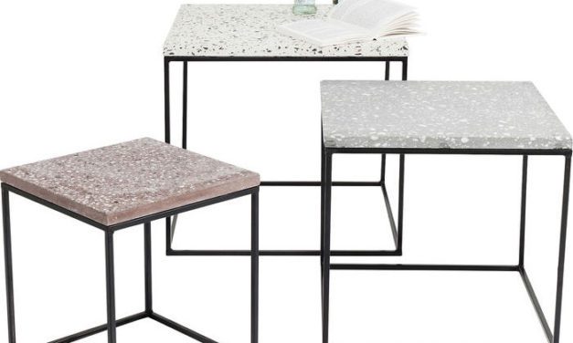 KARE DESIGN Sidebord Terrazzo Square (3/Sæt)