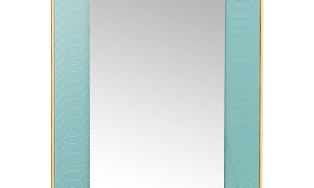 KARE DESIGN Vægspejl Revival Lys Blå 90 x 60 cm